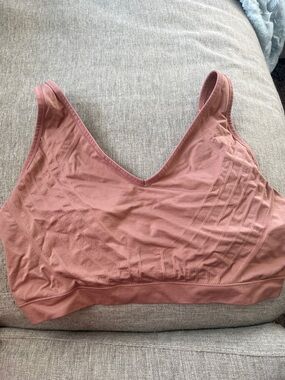 Seamless V-Neck Wireless Bralette - Dusty Rose